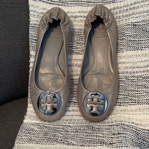 Tory Burch Silver Flats